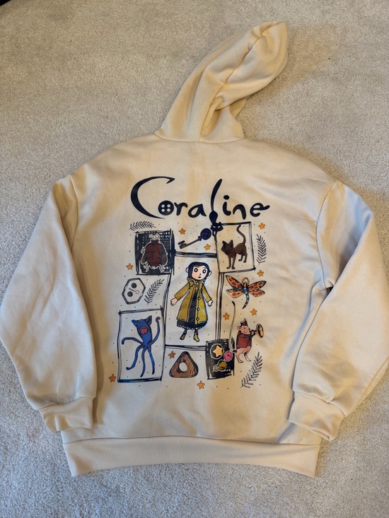 Tops - Coraline Graphic Hoodie in Cream